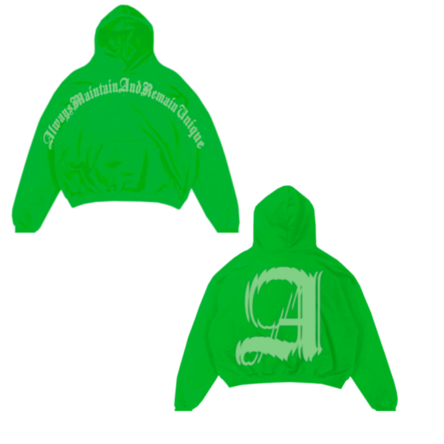 Green/Green- ‘Retro’ A’maru Hoodie (UNRELEASE)