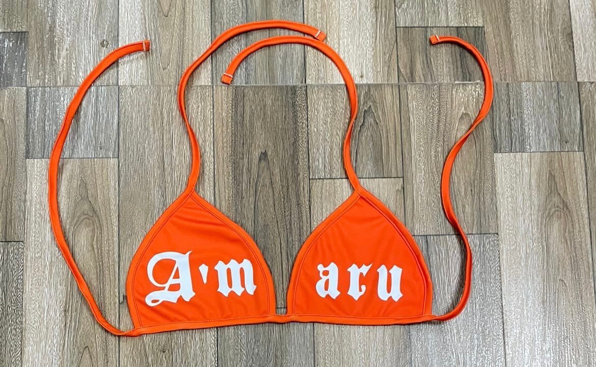 Orange ‘A’maru’ Bathing suit Top
