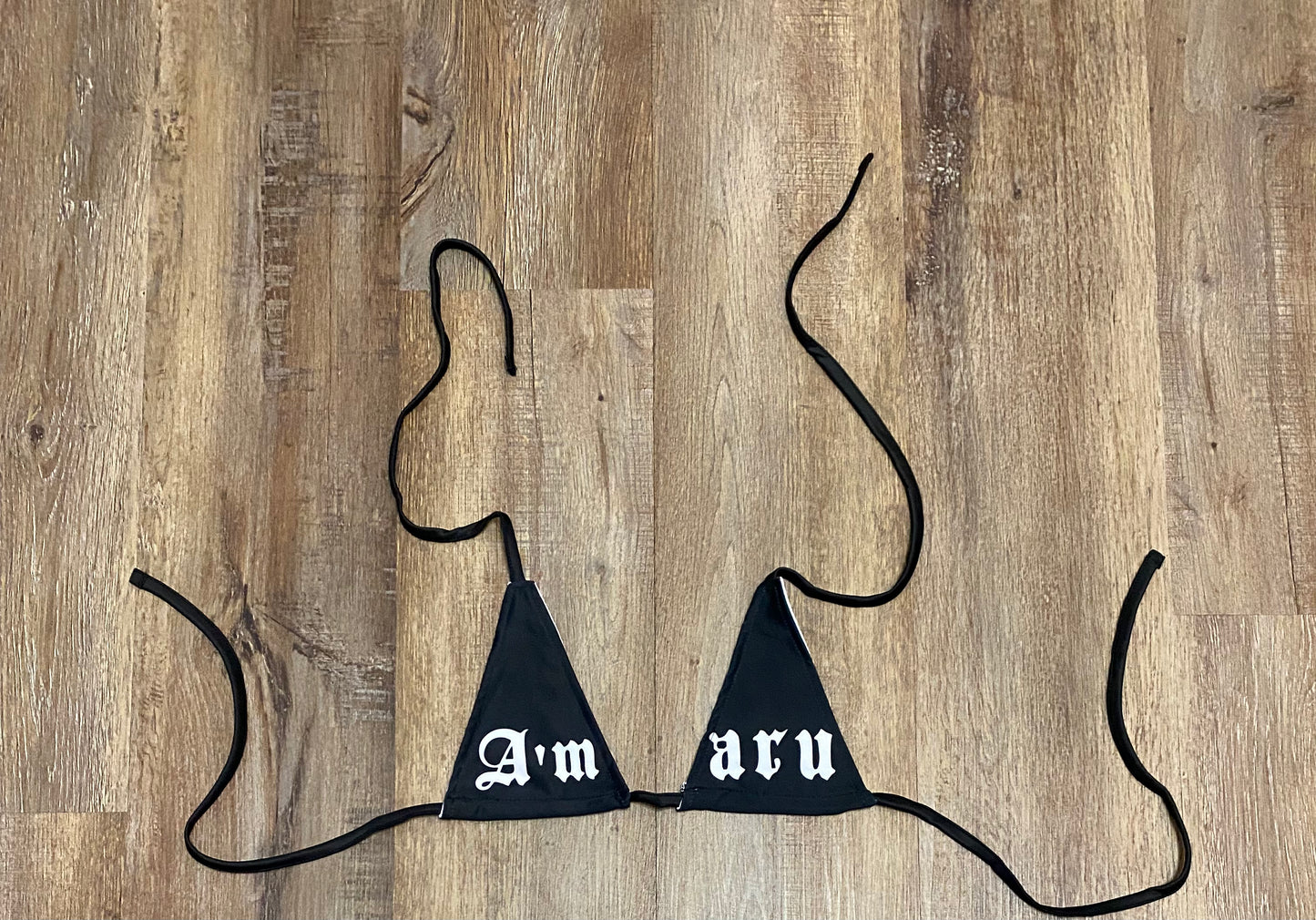 Black ‘A’maru’ Bathing Suit Top
