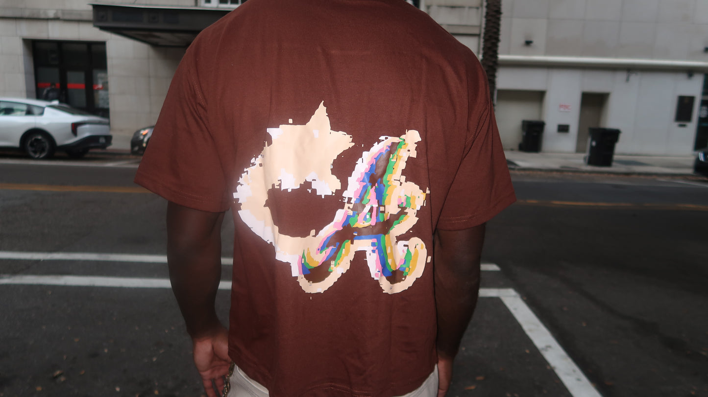 Brown/Kreme - ‘Star' Tee