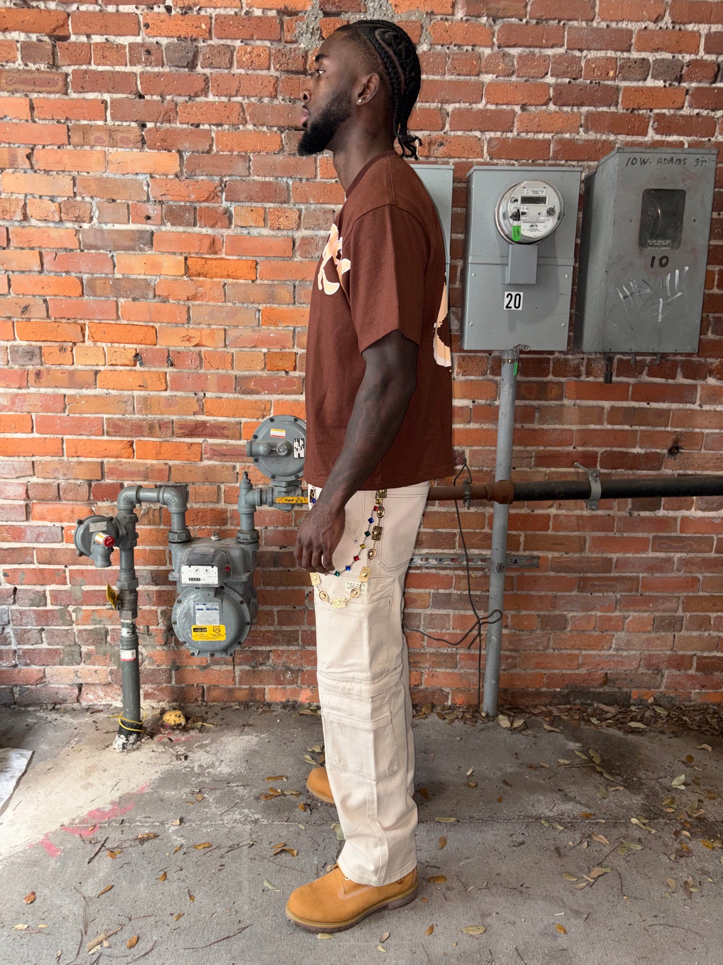 Brown/Kreme - ‘Star' Tee