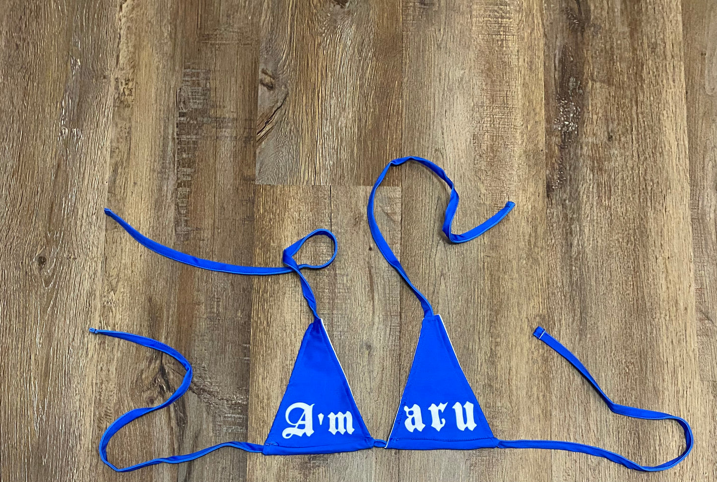 Blue ‘A’maru’ Bathing Suit Top